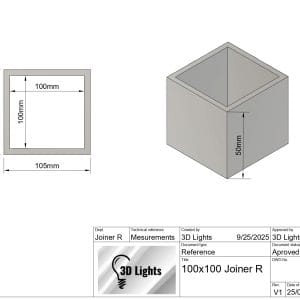 100x100 Endcap | Round Corner