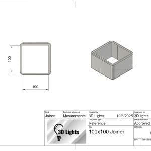 100x100 Joiner | Round Corner
