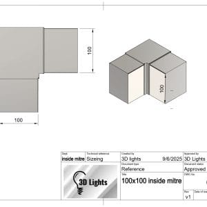 100x100 Inside mitre | Round Corner